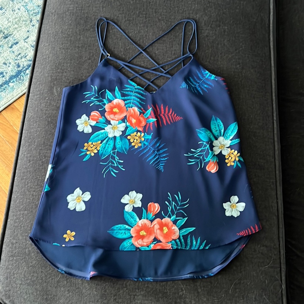 Express criss cross back tank top
